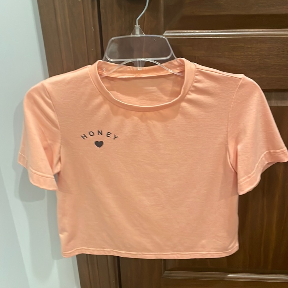 “Honey” size small cropped tee shirt